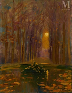 Fontaine au clair de lune