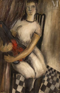 Jeune femme au violon