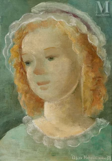 Portrait de jeune fille aux cheveux blonds
