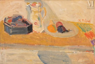 Nature morte à la théière et aux fruits