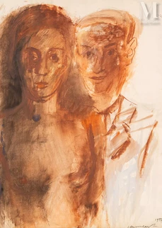 Autoportrait de l'artiste et son modèle