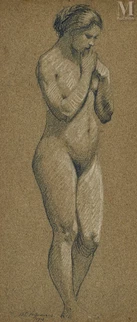 "Nude standing, front view"