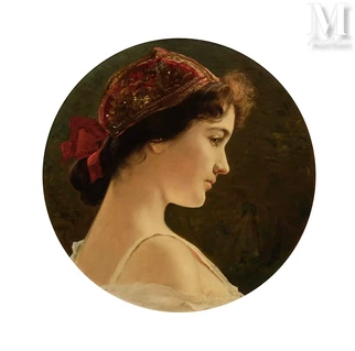Portrait de la fille de l’artiste, Mlle Olga de Brozik