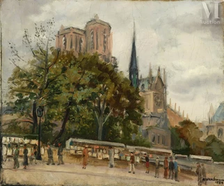 Les bouquinistes sur le quai Montebello et Notre Dame de Paris